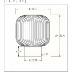 Luminaires Lucide Lampe de table Lucide MALOTO Ambre, 1 lumière