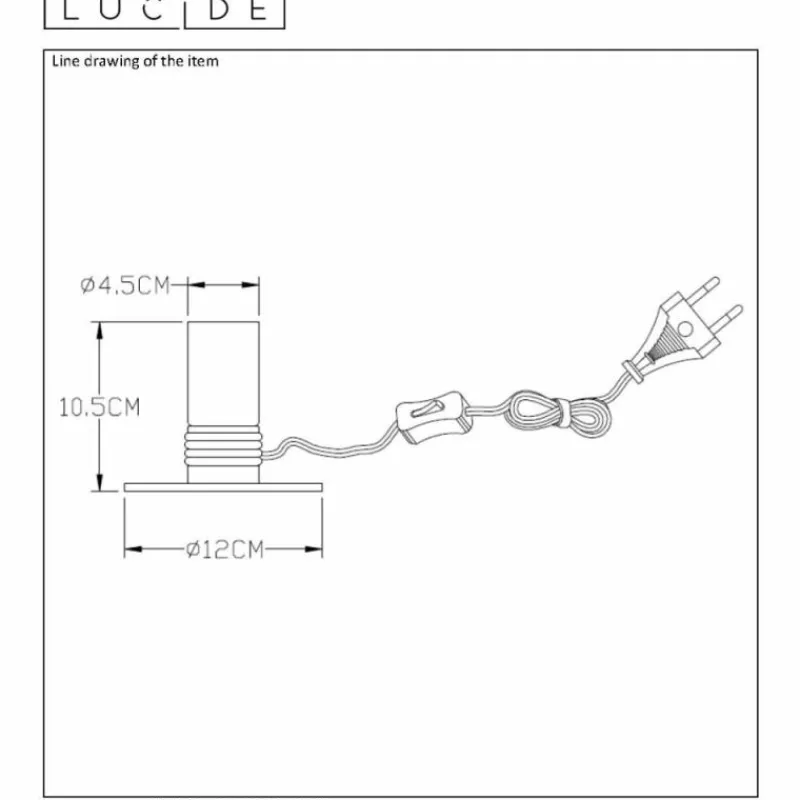 Lampes Vintages & Rétros-Luminaires Lucide Lampe de table Lucide MARIT Noir, 1 lumière