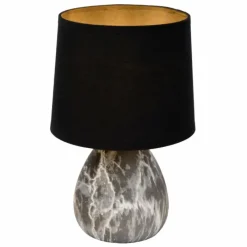 Lampes En Tissu-Luminaires Lucide Lampe de table Lucide MARMO Aspect marbre, 1 lumière