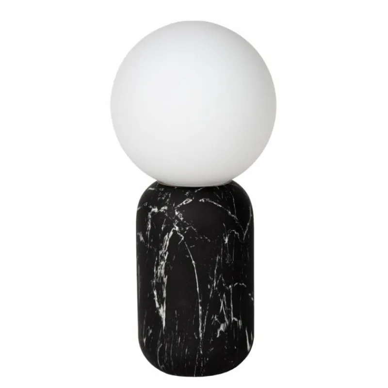Luminaires Lucide Lampe de table Lucide MARBOL Aspect marbre, Noir, 1 lumière