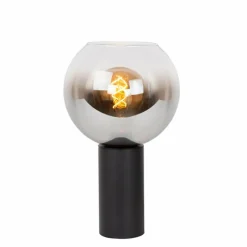 Suspension Verre Fumé-Luminaires Lucide Lampe de table Lucide MARIUS Noir, 1 lumière