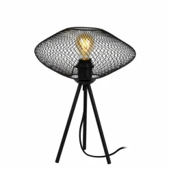 Luminaires Rustiques-Luminaires Lucide Lampe de table Lucide MESH Noir, 1 lumière