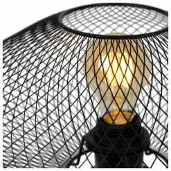 Luminaires Rustiques-Luminaires Lucide Lampe de table Lucide MESH Noir, 1 lumière