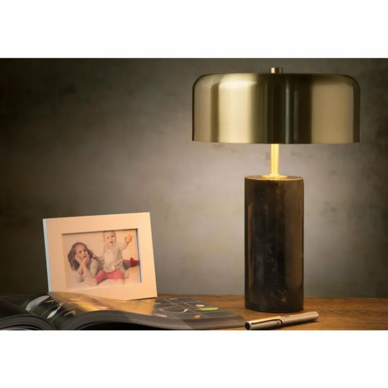 Lampes Art Déco-Luminaires Lucide Lampe de table Lucide MIRASOL Noir, 3 lumières