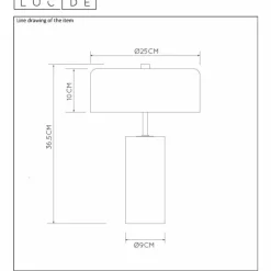 Luminaires Scandinaves-Luminaires Lucide Lampe de table Lucide MIRASOL Blanc, 3 lumières