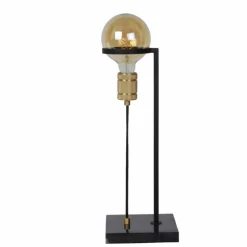 Luminaires Lucide Lampe de table Lucide OTTELIEN Noir, 1 lumière* Lampes À Poser