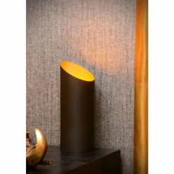 Lampes Dorées-Luminaires Lucide Lampe de table Lucide QUIRIJN Noir, 1 lumière