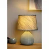 Lampes En Tissu-Luminaires Lucide Lampe de table Lucide RAMZI Gris, 1 lumière