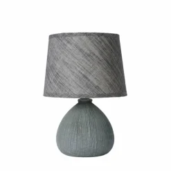 Lampes En Tissu-Luminaires Lucide Lampe de table Lucide RAMZI Gris, 1 lumière