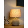 Lampes En Tissu-Luminaires Lucide Lampe de table Lucide RAMZI Brun, 1 lumière