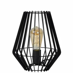 Luminaires Scandinaves-Luminaires Lucide Lampe de table Lucide REDA Noir, 1 lumière