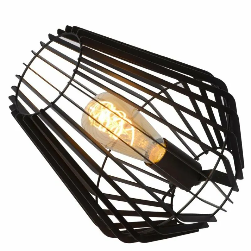 Luminaires Scandinaves-Luminaires Lucide Lampe de table Lucide REDA Noir, 1 lumière