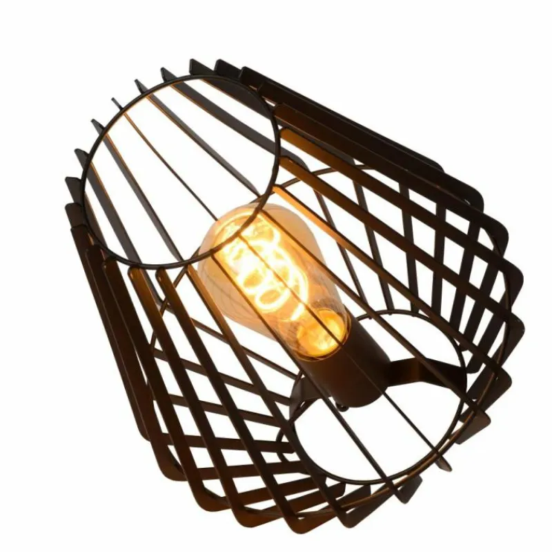 Luminaires Scandinaves-Luminaires Lucide Lampe de table Lucide REDA Noir, 1 lumière