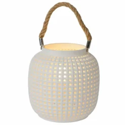 Luminaires Rustiques-Luminaires Lucide Lampe de table Lucide SAFIYA Blanc, 1 lumière