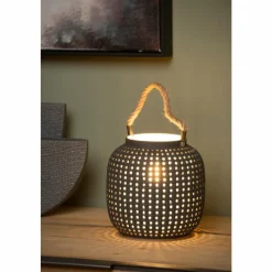 Lampe Turque-Luminaires Lucide Lampe de table Lucide SAFIYA Gris, 1 lumière