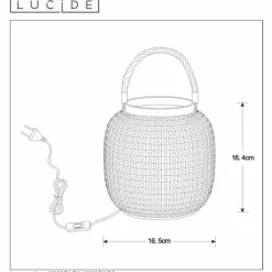 Lampe Turque-Luminaires Lucide Lampe de table Lucide SAFIYA Gris, 1 lumière