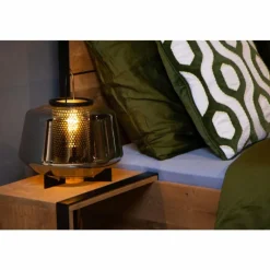 Suspension Verre Fumé-Luminaires Lucide Lampe de table Lucide SISKA Noir, 1 lumière