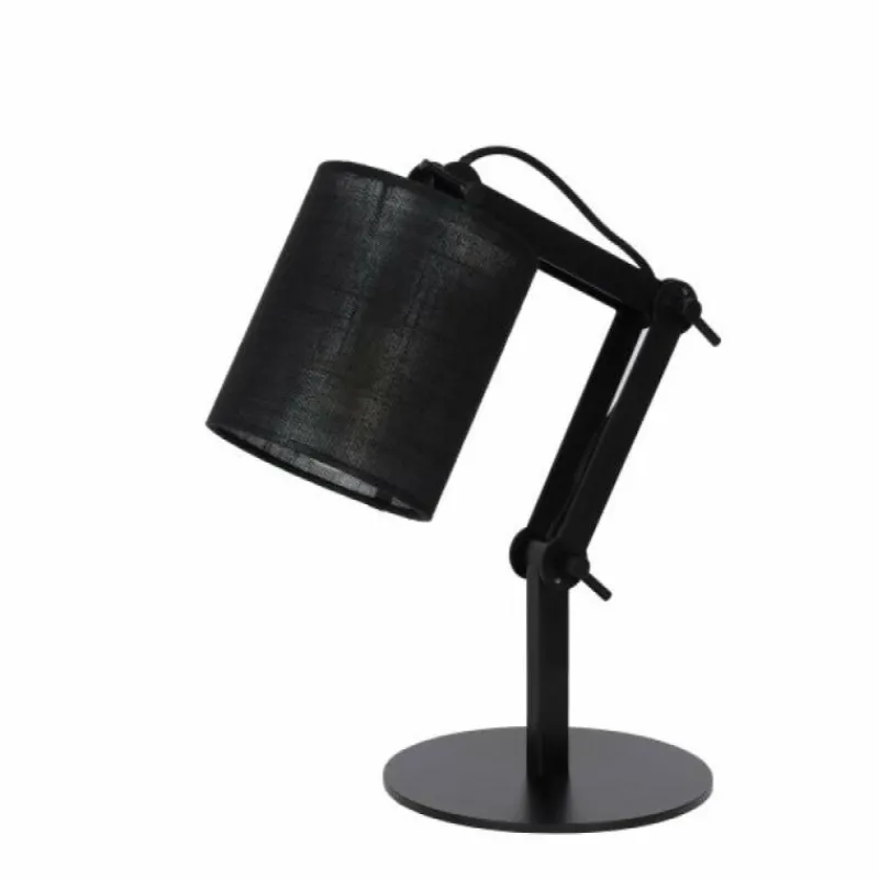 Lampes En Tissu-Luminaires Lucide Lampe de table Lucide TAMPA Noir, 1 lumière