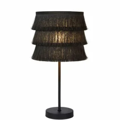 Lampes En Tissu-Luminaires Lucide Lampe de table Lucide TOGO Noir, 1 lumière