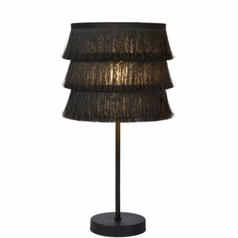 Lampes En Tissu-Luminaires Lucide Lampe de table Lucide TOGO Noir, 1 lumière