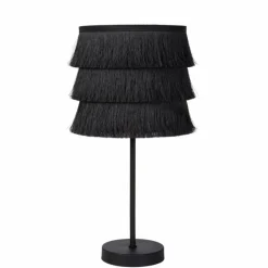 Lampes En Tissu-Luminaires Lucide Lampe de table Lucide TOGO Noir, 1 lumière