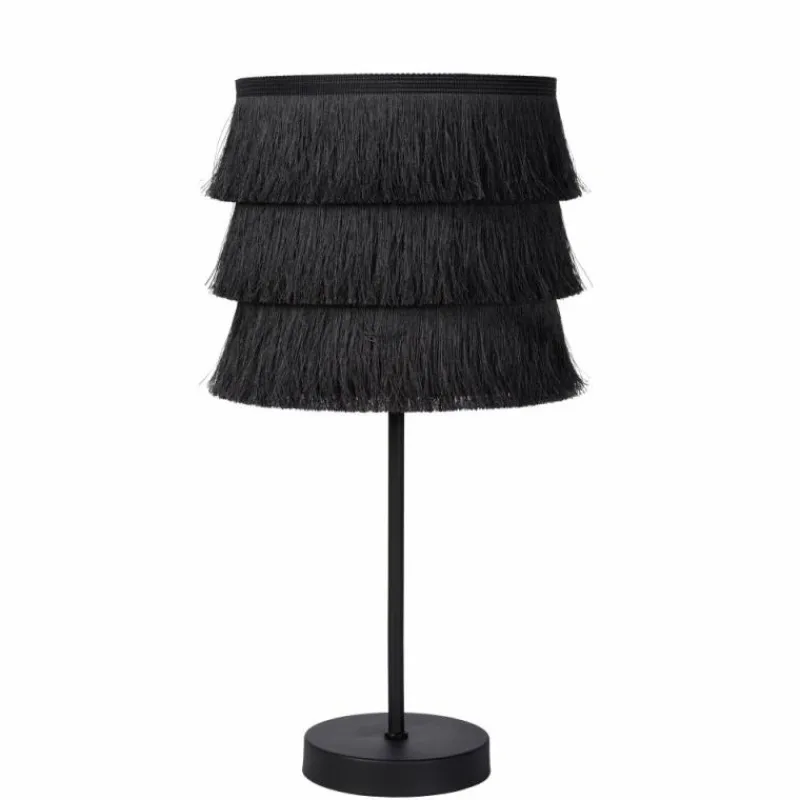 Lampes En Tissu-Luminaires Lucide Lampe de table Lucide TOGO Noir, 1 lumière