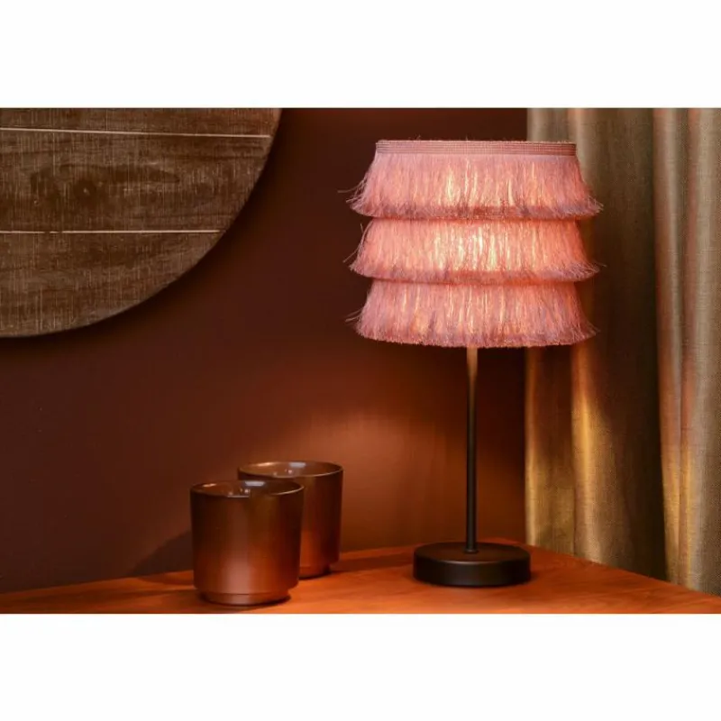 Lampes En Tissu-Luminaires Lucide Lampe de table Lucide TOGO Noir, 1 lumière