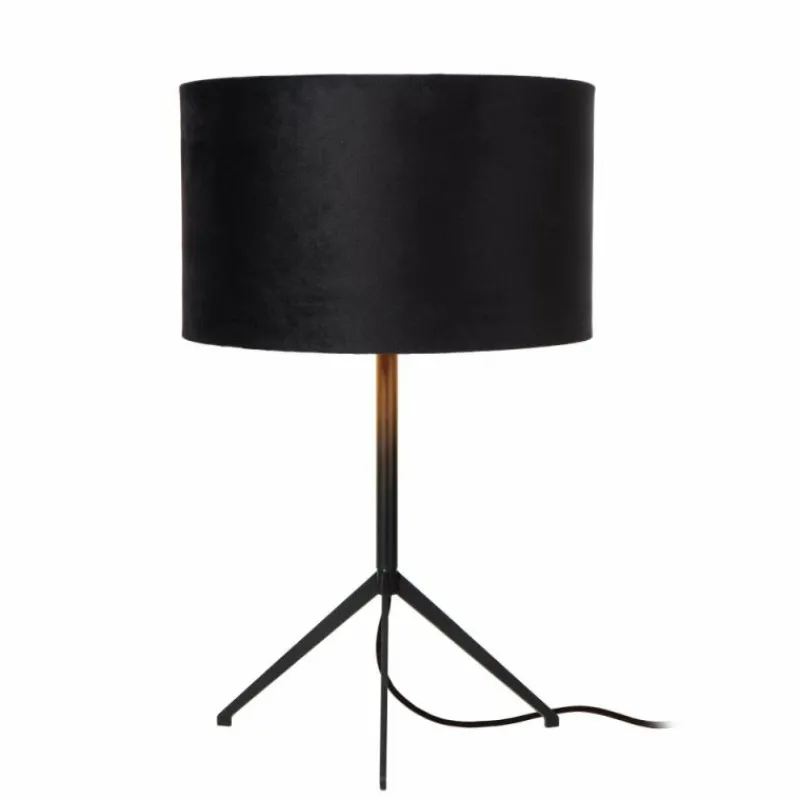 Lampes En Tissu-Luminaires Lucide Lampe de table Lucide TONDO Noir, 1 lumière