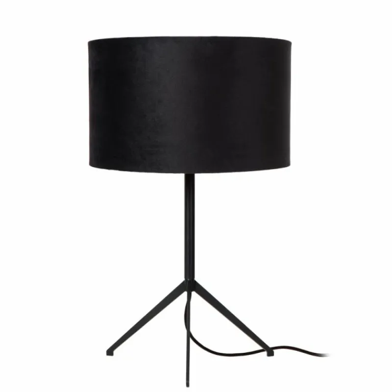 Lampes En Tissu-Luminaires Lucide Lampe de table Lucide TONDO Noir, 1 lumière