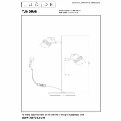 Luminaires Lucide Lampe de table Lucide TUNDRAN Noir, 2 lumières* Lampes À Poser