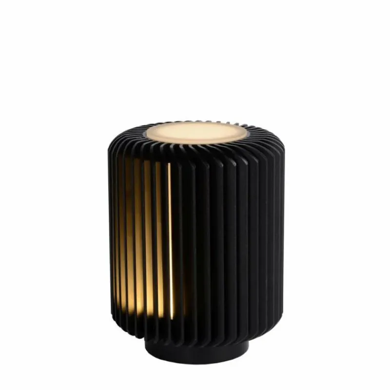 Luminaires Scandinaves-Luminaires Lucide Lampe de table Lucide TURBIN LED Noir, 1 lumière