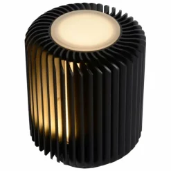Luminaires Scandinaves-Luminaires Lucide Lampe de table Lucide TURBIN LED Noir, 1 lumière