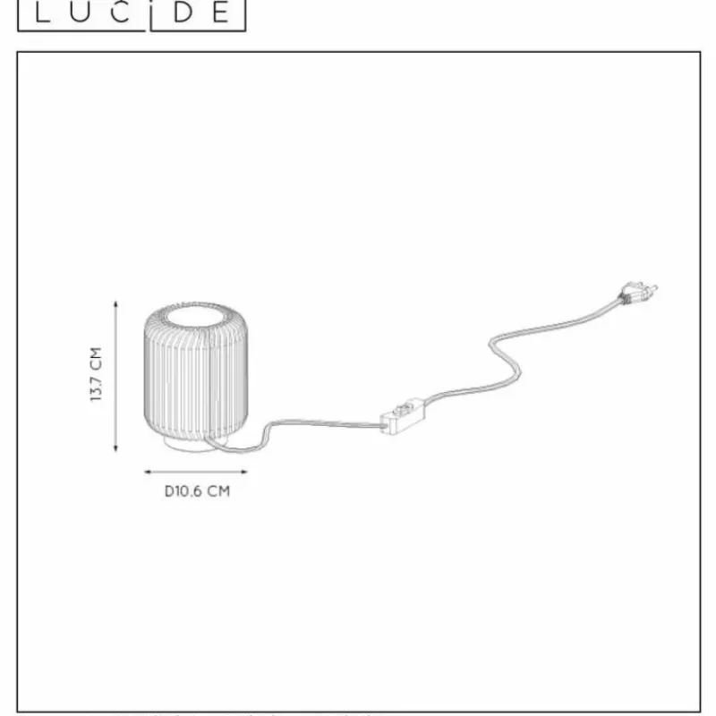 Luminaires Scandinaves-Luminaires Lucide Lampe de table Lucide TURBIN LED Noir, 1 lumière