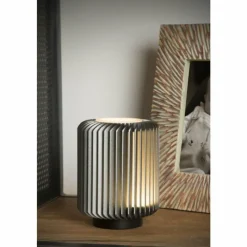 Luminaires Scandinaves-Luminaires Lucide Lampe de table Lucide TURBIN LED Gris, 1 lumière