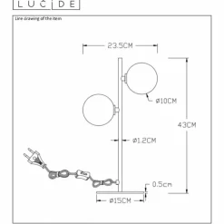Luminaires Lucide Lampe de table Lucide TYCHO Noir, 2 lumières