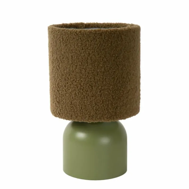 Lampes En Tissu-Luminaires Lucide Lampe de table Lucide WOOLLY Vert, 1 lumière