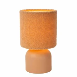 Lampes En Tissu-Luminaires Lucide Lampe de table Lucide WOOLLY Jaune, 1 lumière