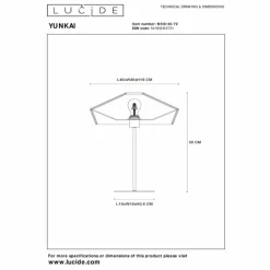 Luminaires Scandinaves-Luminaires Lucide Lampe de table Lucide YUNKAI Noir, 1 lumière