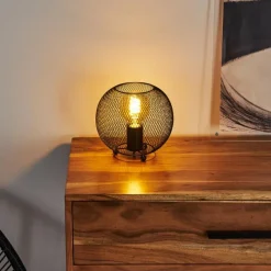 Lampes Industrielles-hofstein Lampe de table Luena Noir, 1 lumière