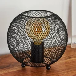 Lampes Industrielles-hofstein Lampe de table Luena Noir, 1 lumière