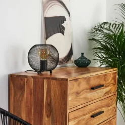 Lampes Industrielles-hofstein Lampe de table Luena Noir, 1 lumière