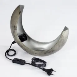 Lampes Industrielles-hofstein Lampe de table Magredis Argent Oxydé, 1 lumière