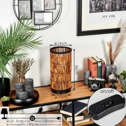 Luminaires Scandinaves-hofstein Lampe de table Maili Noir, 1 lumière