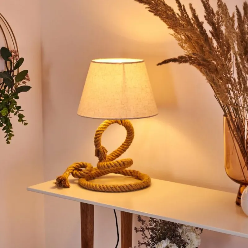 Lampes En Tissu-hofstein Lampe de table Makondo Brun, 1 lumière