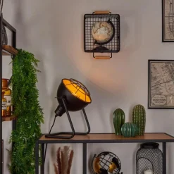 Lampes Dorées-hofstein Lampe de table Malix Noir, 1 lumière