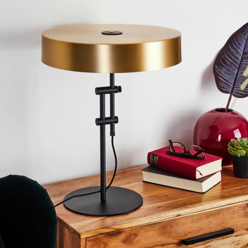 Lampes Dorées-hofstein Lampe de table Manaus Noir, 2 lumières