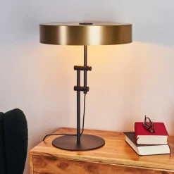 Lampes Dorées-hofstein Lampe de table Manaus Noir, 2 lumières