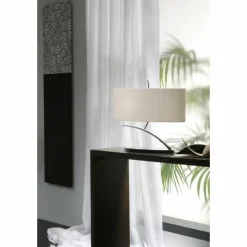 Lampes En Tissu-Luminaires Mantra Lampe de table Mantra Eve Chrome, 2 lumières