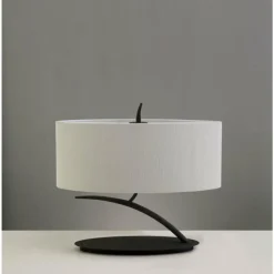 Lampes En Tissu-Luminaires Mantra Lampe de table Mantra Eve Blanc, 2 lumières