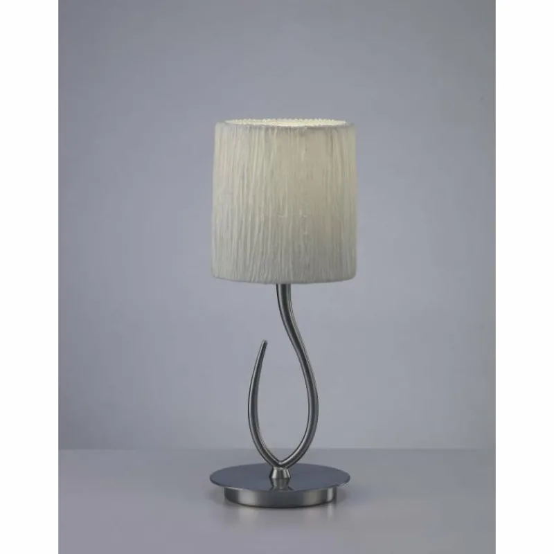 Lampes En Tissu-Luminaires Mantra Lampe de table Mantra Lua Nickel mat, 1 lumière